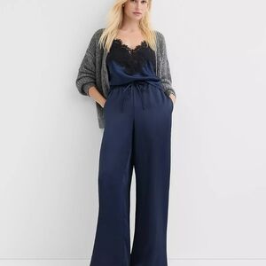 LOFT Navy Blue Satin Pants SZ XS NEW!!!!